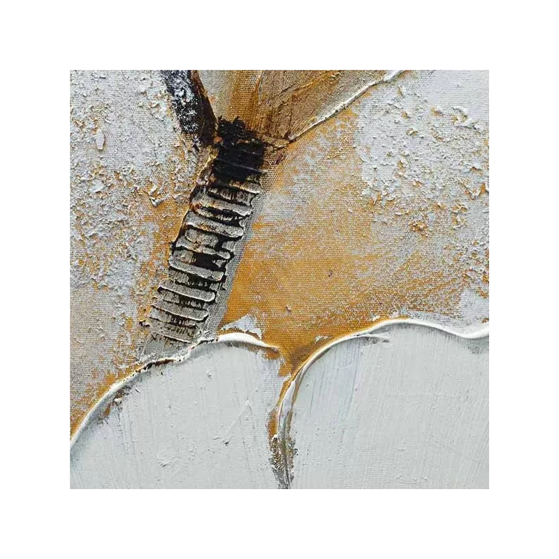 Witte veldbloem, schilderij 50 x 150 cm