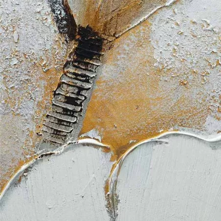 Witte veldbloem, schilderij 50 x 150 cm