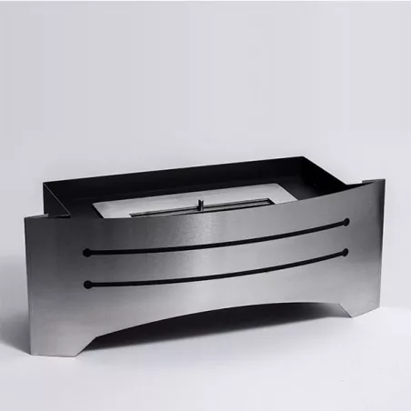Razor decoratieve houtkachel, staande open haard Kleur Geborsteld roestvrij staal