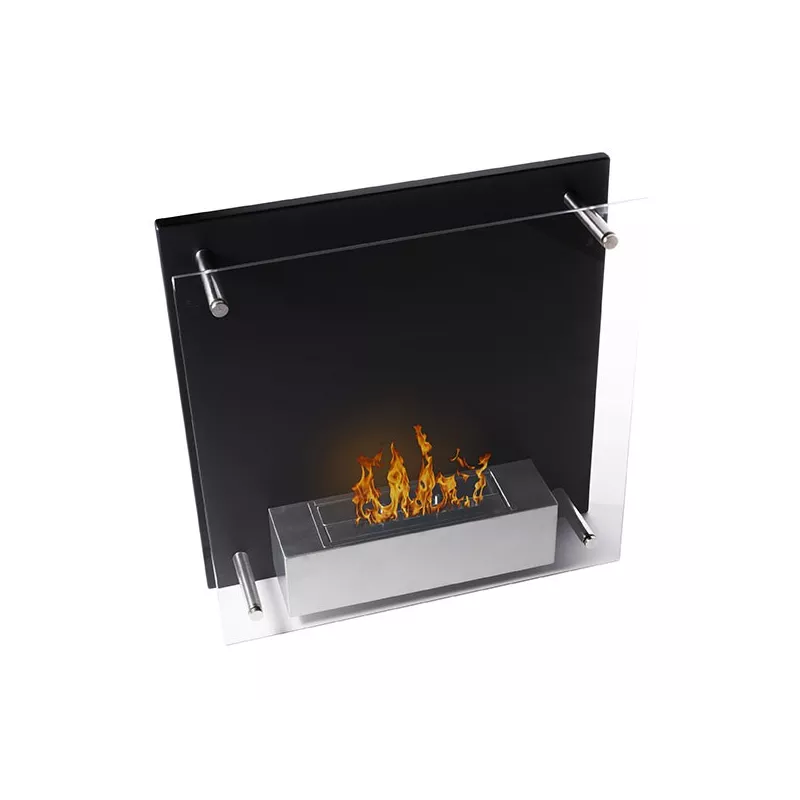 Squarebox ethanol wandverwarming Kleur Zwart