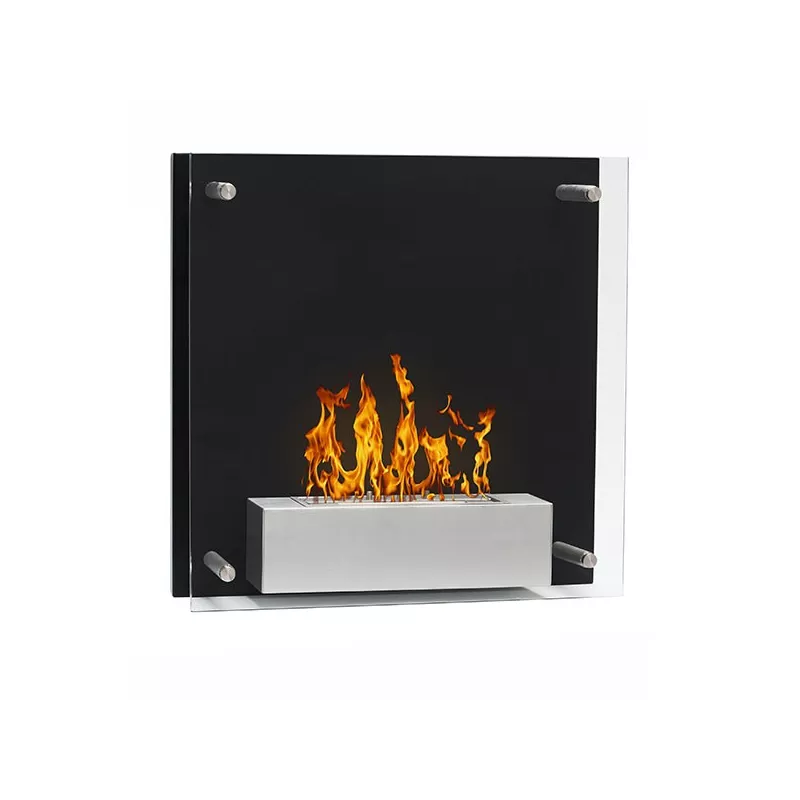 Squarebox ethanol wandverwarming Kleur Zwart