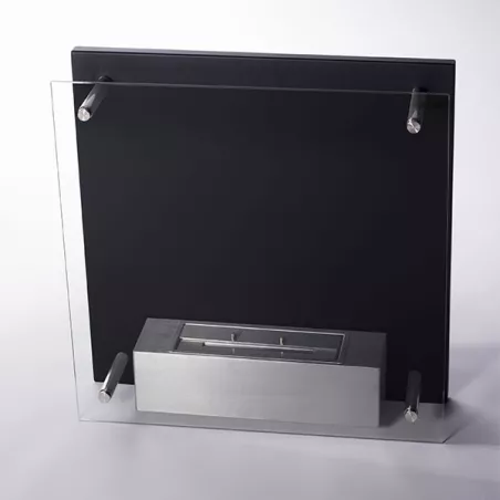 Squarebox ethanol wandverwarming Kleur Zwart