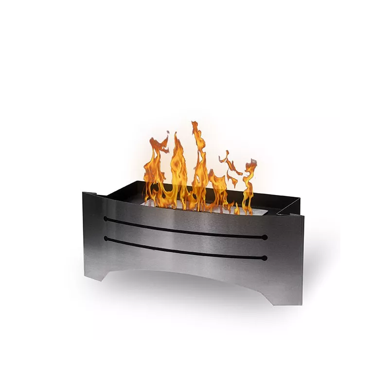 Razor decoratieve houtkachel, staande open haard Kleur Geborsteld roestvrij staal