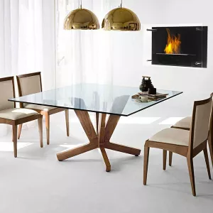 Zwarte wandhaard Fireglass