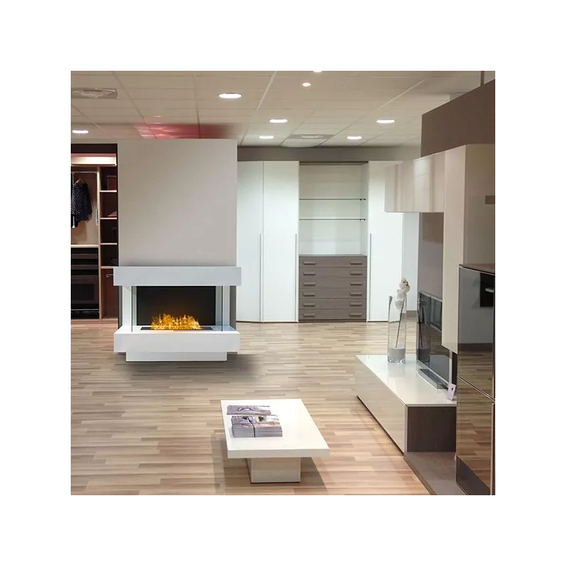 Prestige grote vrijstaande open haard Kleur Wit