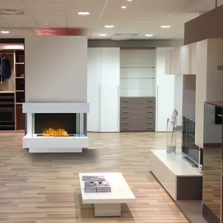 Prestige grote vrijstaande open haard Kleur Wit
