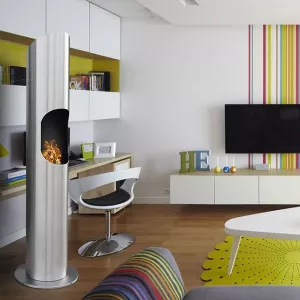 Loft cilindrische ethanol haard : Wikao