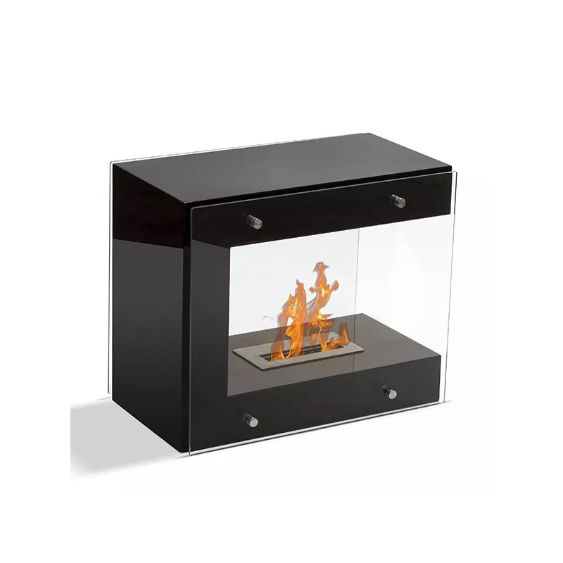 Torino staande ethanol design haard Kleur Zwart
