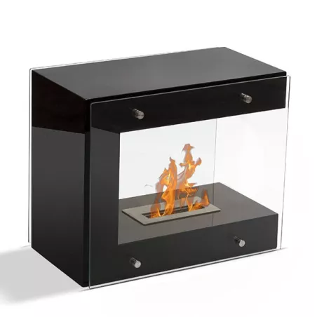 Torino staande ethanol design haard Kleur Zwart