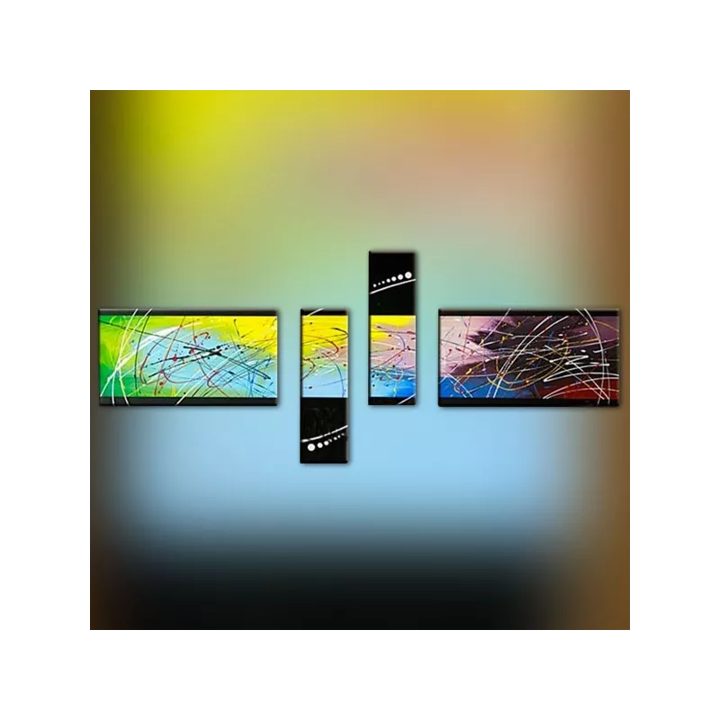 Gekleurde quadryptic 4 panelen