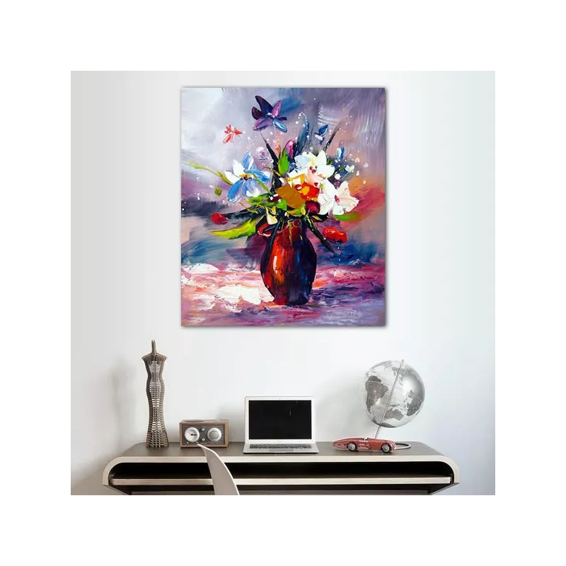 Veldbloemen schilderen, warme kleur schilderen