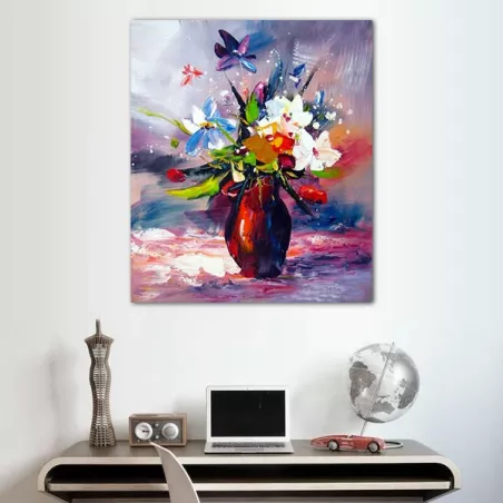 Veldbloemen schilderen, warme kleur schilderen