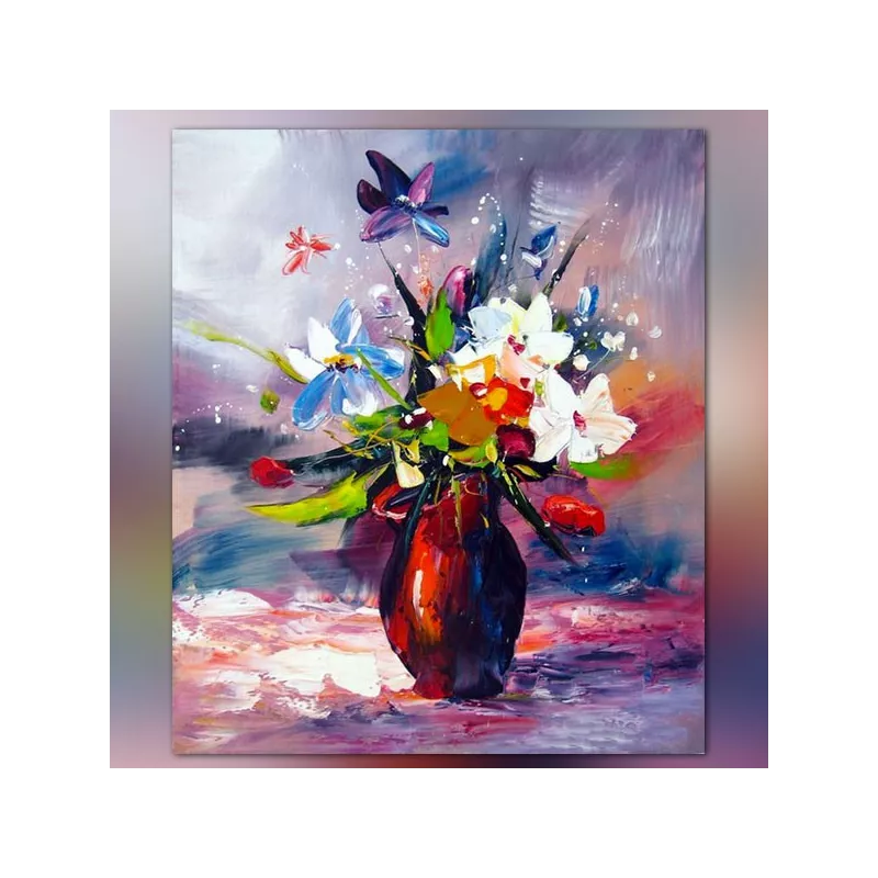 Veldbloemen schilderen, warme kleur schilderen