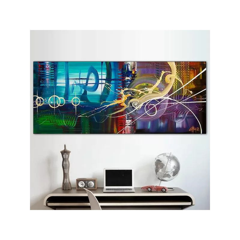 Droomlandschap, uitzicht op een droom in een schilderij, 60x90 cm