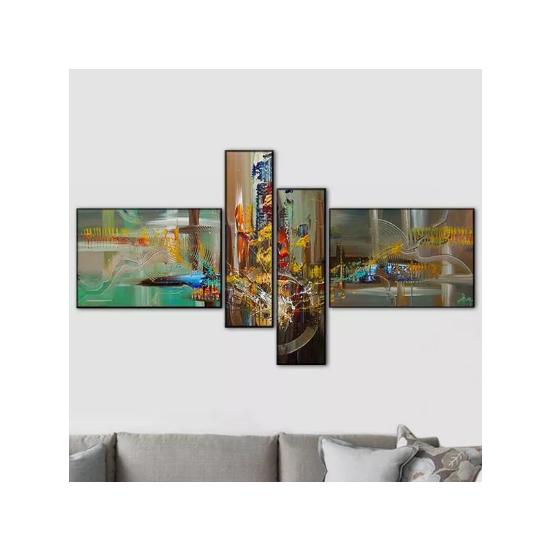 Tabel 4 panelen met V-vormige beweging