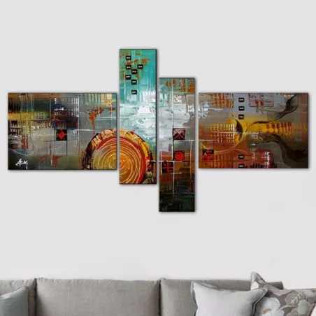 Pictogrammen vierluik, 4 hangende panelen