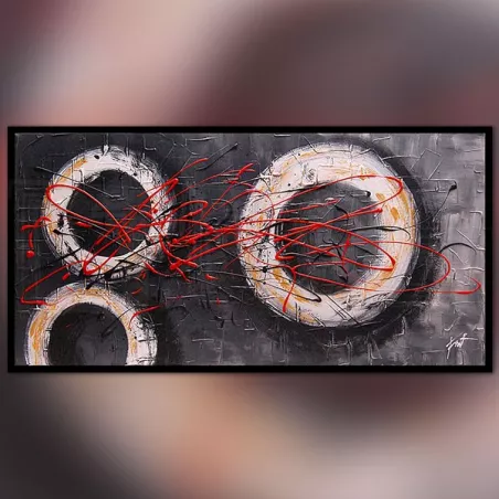 grafisch hedendaags schilderij, 60x90 cm