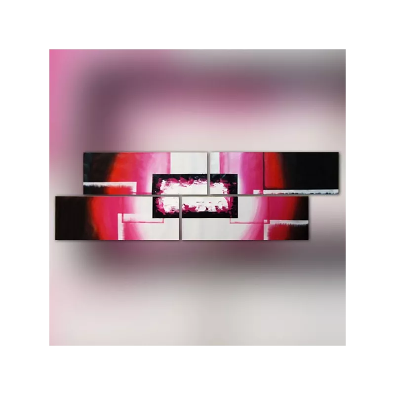 Roze verf op vierluik