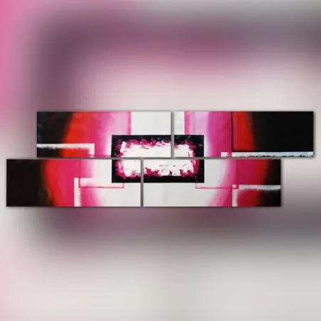 Roze verf op vierluik