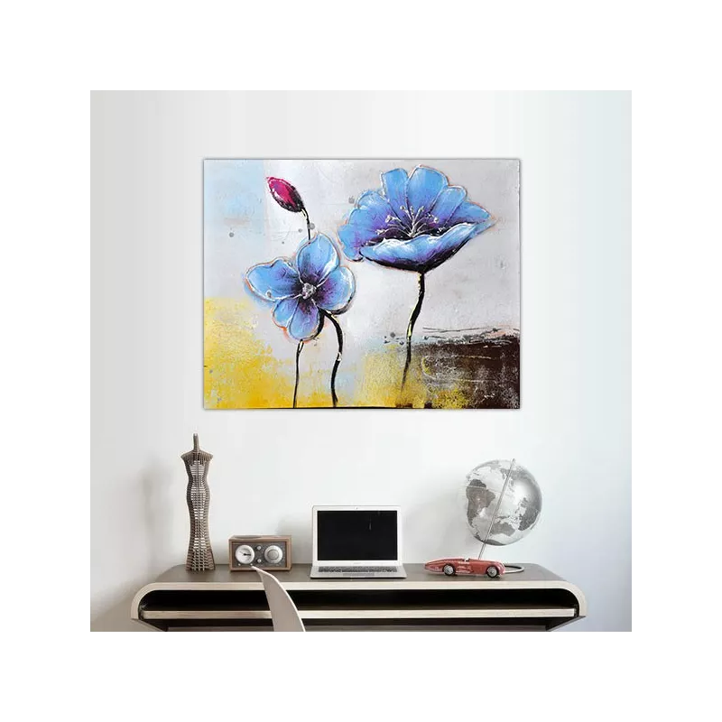Moderne bloemencompositie, vierkant schilderij