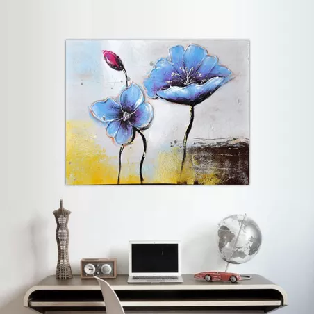 Moderne bloemencompositie, vierkant schilderij