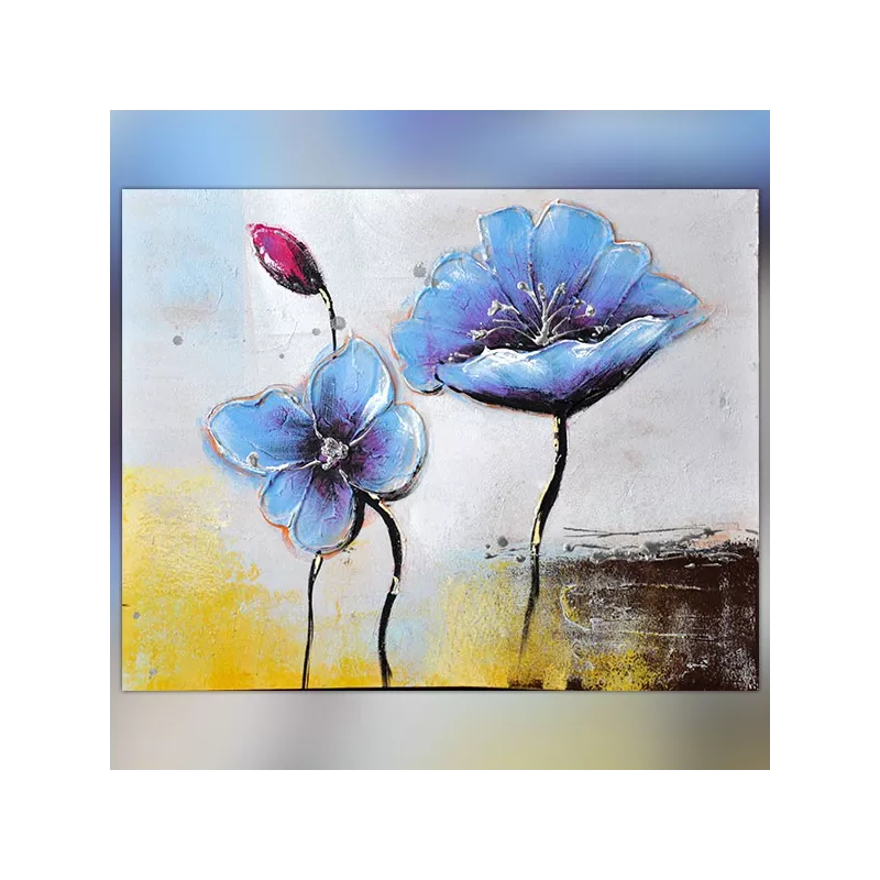 Moderne bloemencompositie, vierkant schilderij