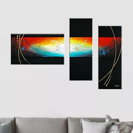 Drieluik planeet, universum schilderij