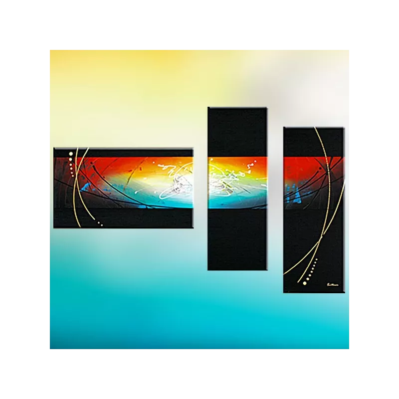 Drieluik planeet, universum schilderij