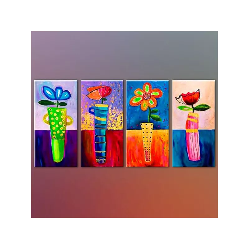 Vierluik beplante gekleurde bloemen