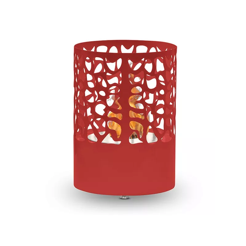 Acapulco tafelmodel biohaard, ronde ethanolkachel Kleur Rood