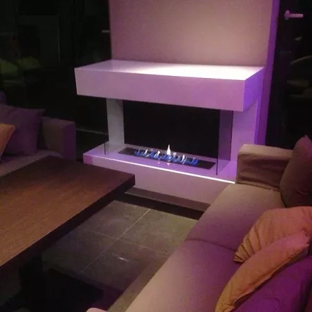 Prestige grote vrijstaande open haard Kleur Wit