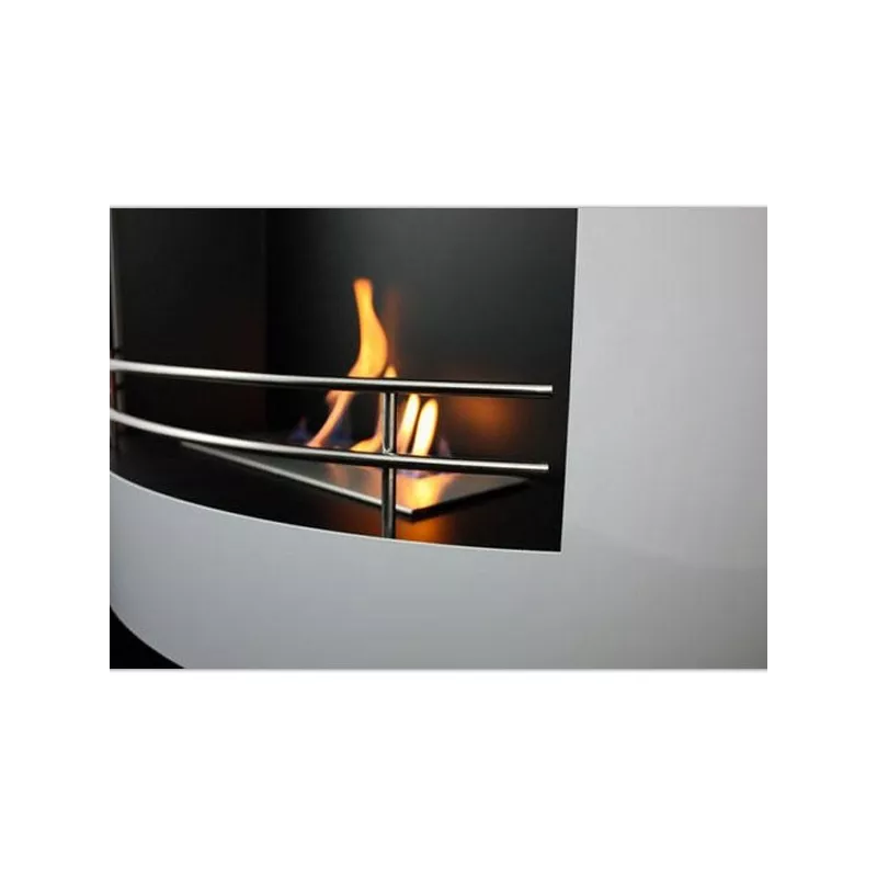 Harmonie ethanol haard, 84x27x68cm Kleur Wit Brander 2.2L/4kW