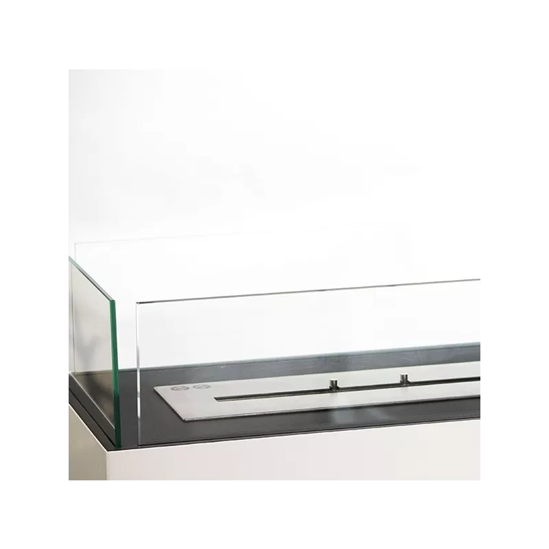 Romane grote ethanol schouw, 100 x 90 x 35 cm Kleur Wit Brander 4L/5kW