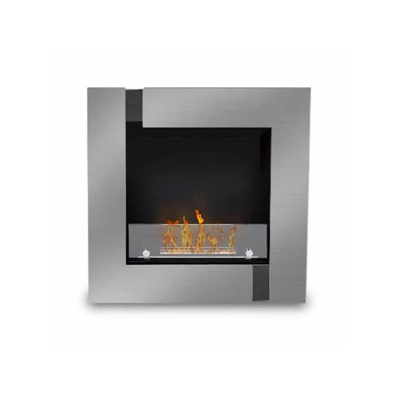 Quadrinox decoratieve vierkante haard, 60x60x20cm Kleur Geborsteld roestvrij staal