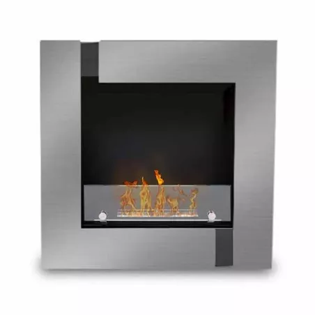 Quadrinox decoratieve vierkante haard, 60x60x20cm Kleur Geborsteld roestvrij staal