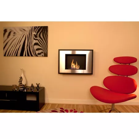 InSignal bio-ethanol haard, 80 x 18 x 59 cm Kleur Geborsteld roestvrij staal Optie Brandwerend glas