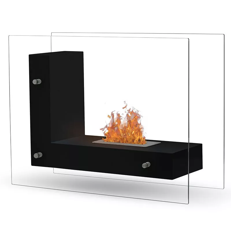 Staande ethanolhaard Luna 3kW Kleur Zwart Brander 1.5L/2,7kW