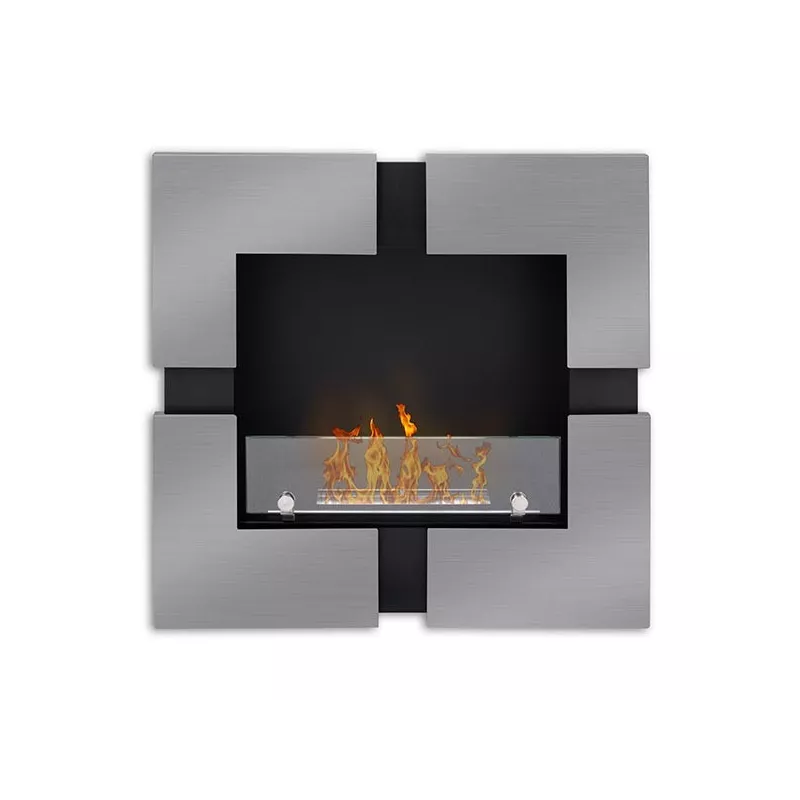Quattro ethanol haard : Wikao huis en design Kleur Geborsteld roestvrij staal
