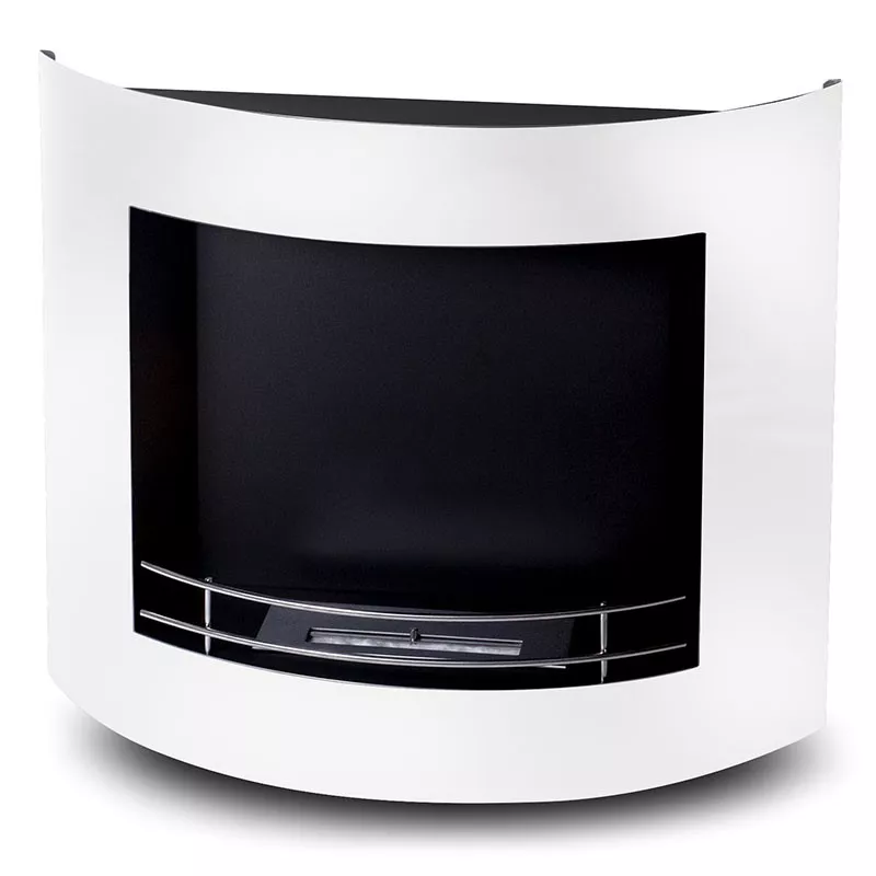 Harmonie ethanol haard, 84x27x68cm Kleur Wit Brander 2.2L/4kW