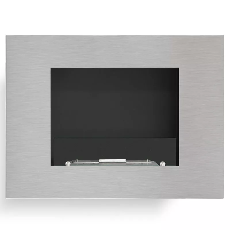 Firenox Vario bio ethanol haard, 80x59x18cm Kleur Geborsteld roestvrij staal