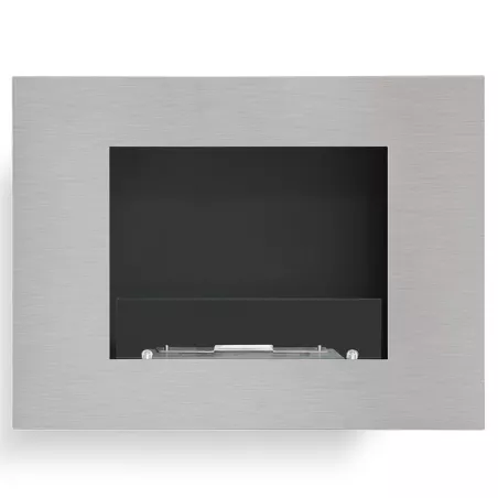 Firenox Vario bio ethanol haard, 80x59x18cm Kleur Geborsteld roestvrij staal