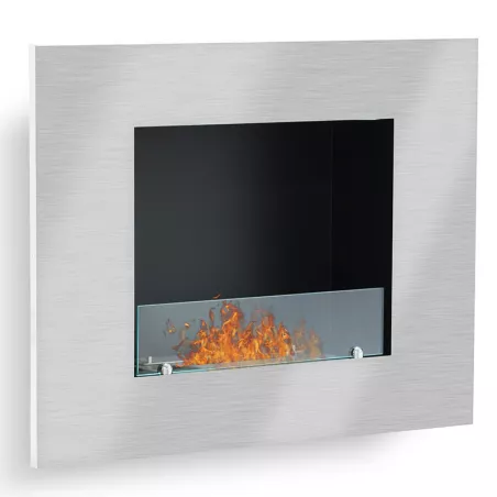 Firenox Vario bio ethanol haard, 80x59x18cm Kleur Geborsteld roestvrij staal
