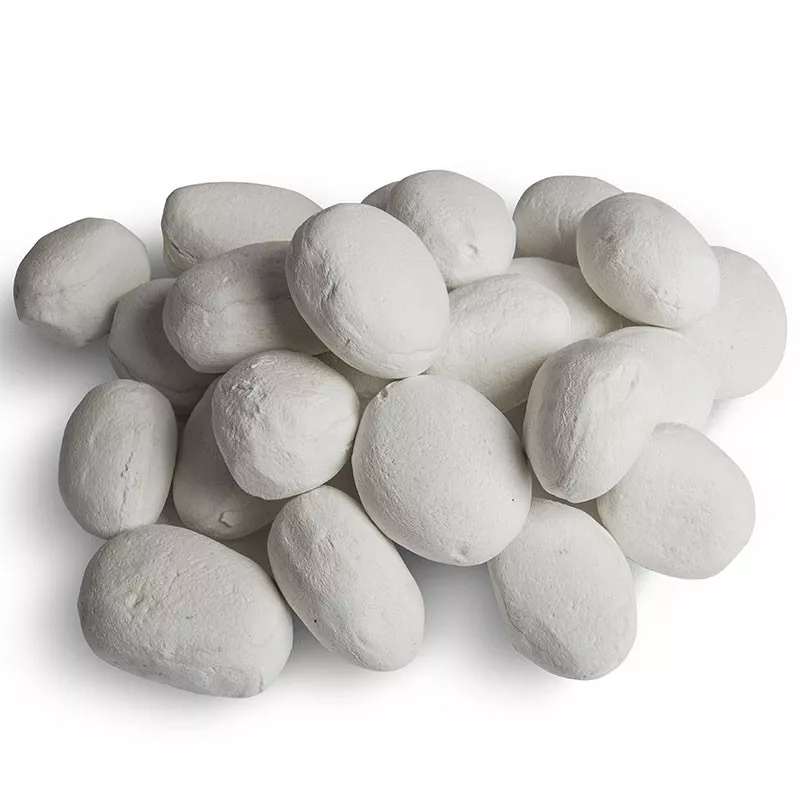 Set van 24 decoratieve kiezels voor ethanolhaarden: Wikao Kleur Wit