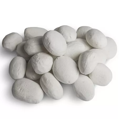 Set van 24 decoratieve kiezels voor ethanolhaarden: Wikao Kleur Wit