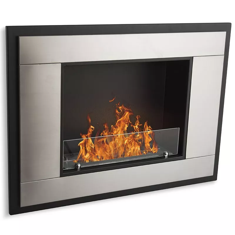 InVivo 4kW bio-ethanol haard, 80x18x59 cm Kleur Geborsteld roestvrij staal