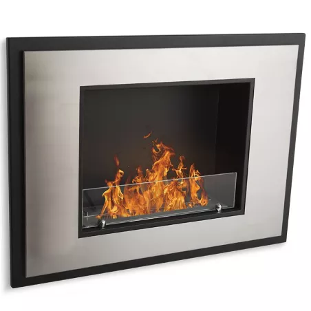 InSignal bio-ethanol haard, 80 x 18 x 59 cm Kleur Geborsteld roestvrij staal Optie Brandwerend glas