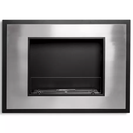 InSignal bio-ethanol haard, 80 x 18 x 59 cm Kleur Geborsteld roestvrij staal Optie Brandwerend glas