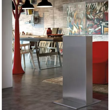 Ethanol Torenhaard, 45 x 45 x 135cm Kleur Geborsteld roestvrij staal