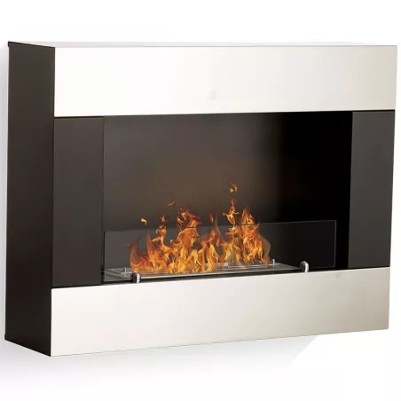 Glamfire organische wandkachel Kleur Geborsteld roestvrij staal