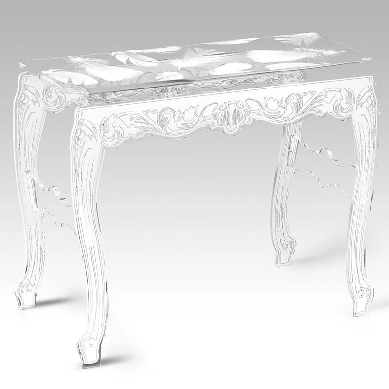 Acrila veren console Kleur Blauw Optie zwarte voeten